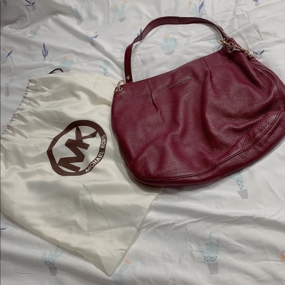 Micheal Kors pebble leather shoulder purse handbag